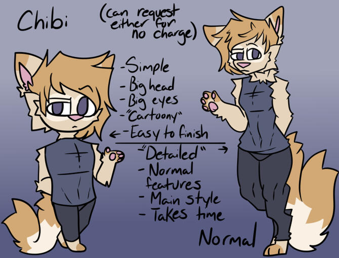 The two styles you can pick between for NO CHARGE.